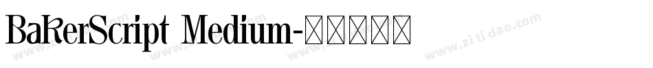 BakerScript Medium字体转换